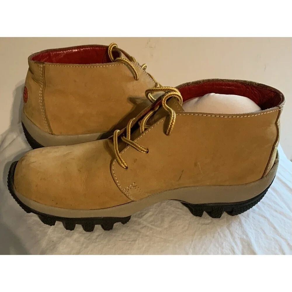 VTG Marc Ecko Footwear Chukka Boots Laces Men's Sz 6.5 Wheat Leather Rugged